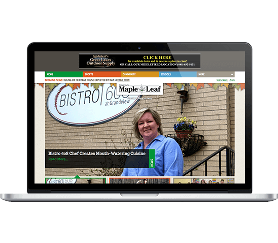 Geauga Maple Leaf Website Sample Mockup