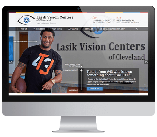LVC Lasik Website Sample Mockup