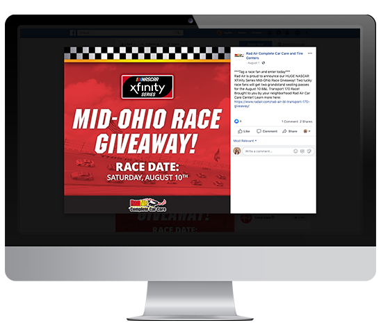 Rad Air Mid Ohio social post