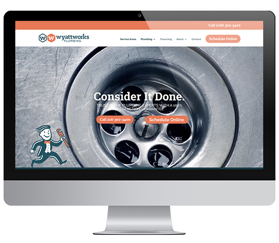 wyatt works website on computer screen