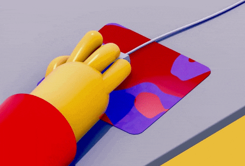 person using computer mouse