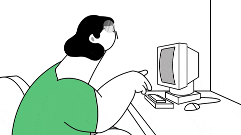 person typing on a computer
