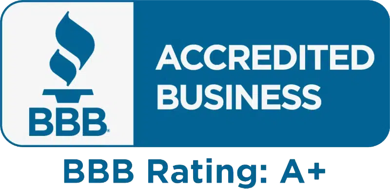 BBB Accredited Business A+ rating badge