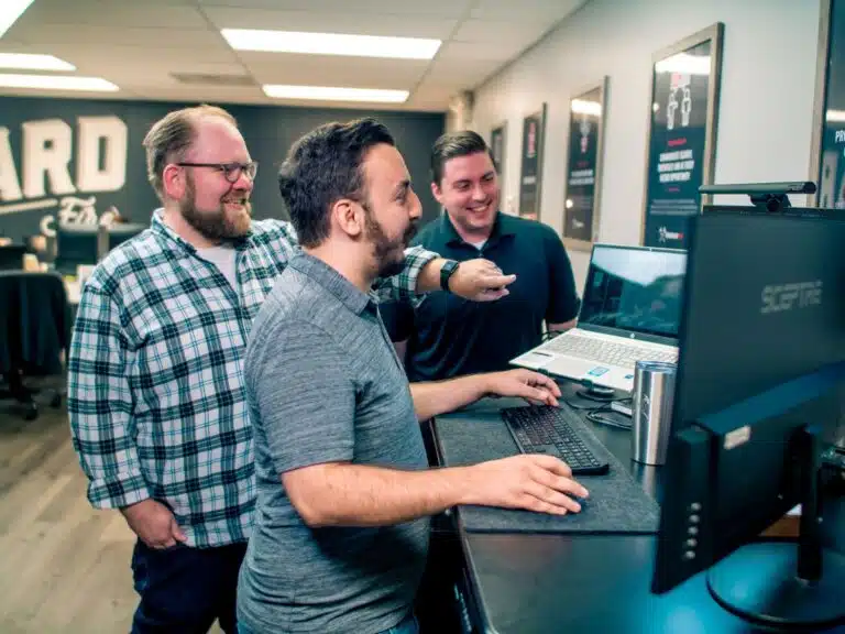 developers working at a desk