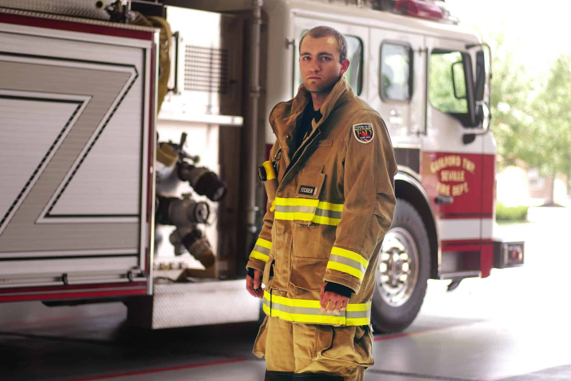 firefighter in Fire-Dex gear