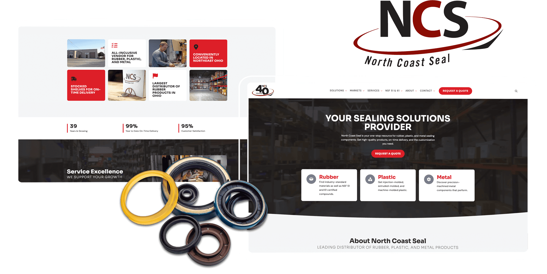 North Coast Seal website mockup
