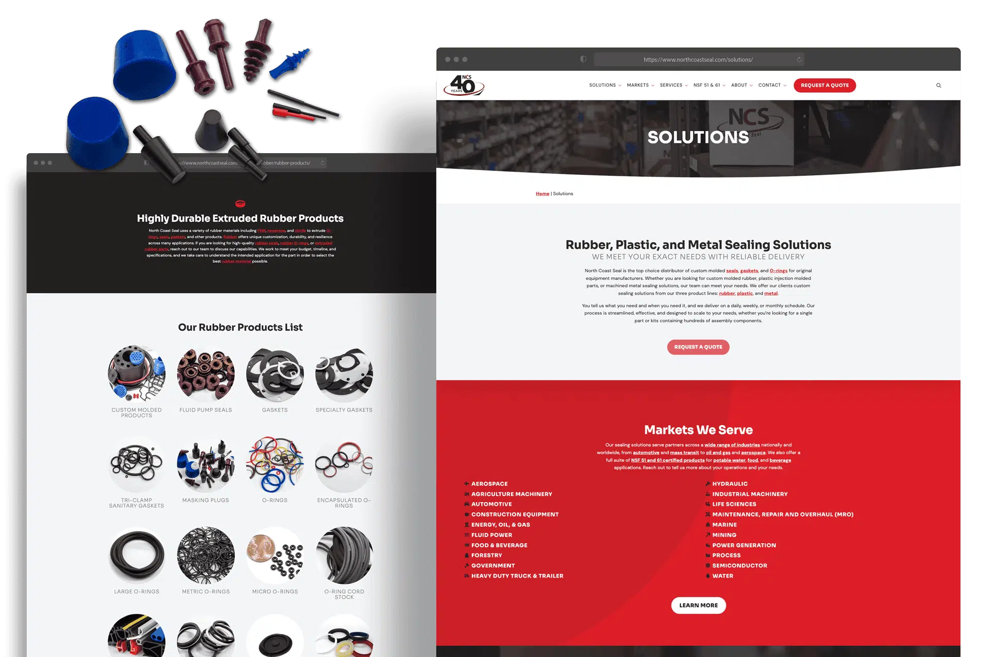 North Coast Seal website mockup