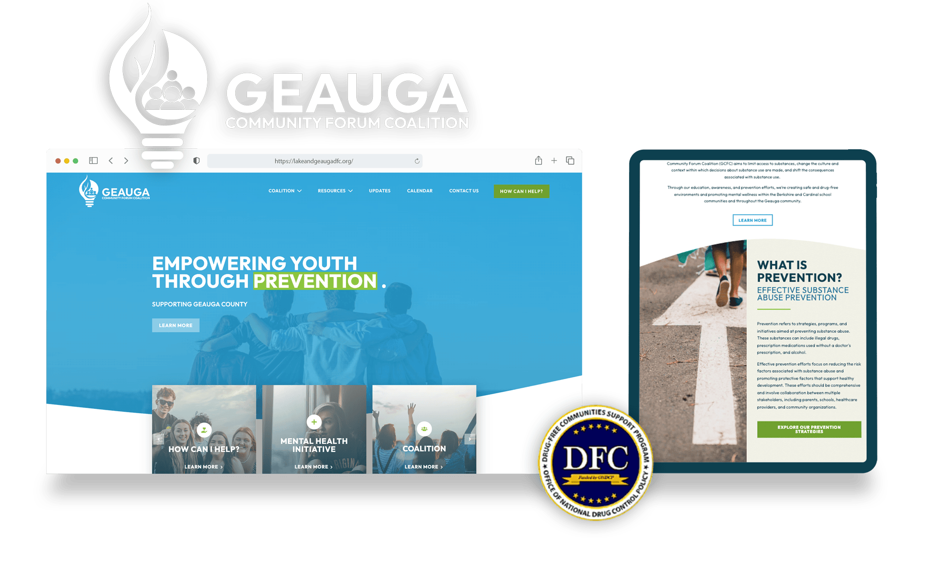 GCFC website mockup
